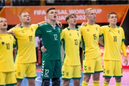 Lietuvos rinktinė apmaudžiai nusileido pasaulio salės futbolo čempionato atidaryme