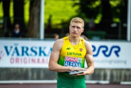 Lietuvos lengvosios atletikos čempionate M. Alekna pranoko Andrių Gudžių