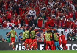 Paskutinėmis akimirkomis portugalus palaužusi Pietų Korėja keliauja į PČ aštuntfinalį