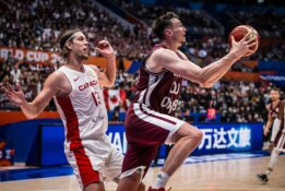 Antrą kvėpavimą įjungusi Kanados rinktinė nepaliko vilčių Latvijos krepšininkams 