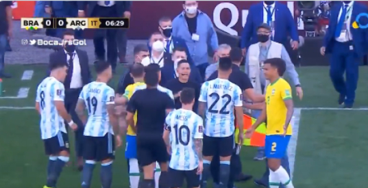 Argentinos ir Brazilijos rungtynės nutrauktos dėl ginčų